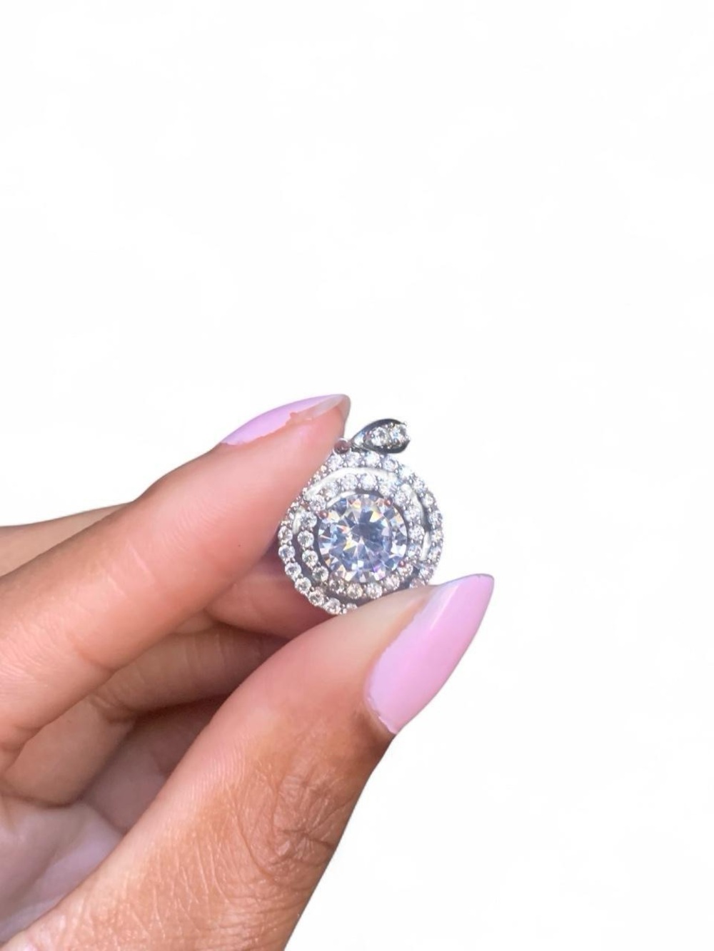 Silver Crystal Halo charm